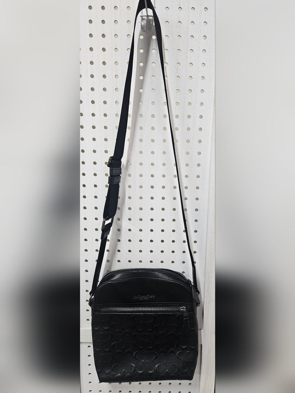 Black Coach Woman's and Men's Crossbody Bag - Sleek Everyday Carry